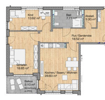 3-Zimmer Wohnung, 93qm, zur Miete - Postmünster