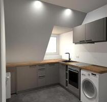 gepflegte kleine 3 Zimmer Wohnung mit neuer Einbauküche im Dachgeschoss (4.Etage o. Aufzug) - Essen Stadtbezirk II