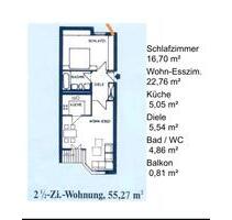 2,5 Zimmer Wohnung Mannheim E7 - 780,00&nbsp;EUR Kaltmiete, ca.&nbsp; 56,00&nbsp;m&sup2; in Mannheim (PLZ: 68309) Käfertal
