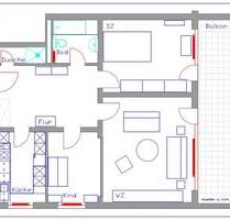 3-Zi-Wohnung in Gravenbruch - 990,00 EUR Kaltmiete, ca.  88,00 m² in Neu-Isenburg (PLZ: 63263)