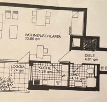Gepflegte 1-Zimmer Wohnung, sep. Küche, Bad und Loggia in 45130 - Essen Stadtbezirk II