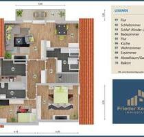 Frisch Modernisierte 3-Zimmer DG-Wohnung mit Balkon und nachhaltiger Energieversorgung. - Ahaus