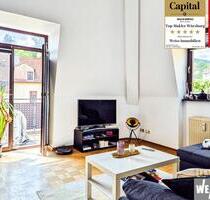 2 Zimmer Maisonette-Wohnung mit Balkon und Blick auf Würzburg