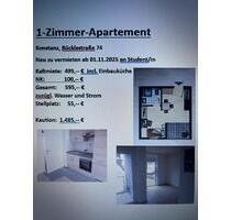 Konstanz 1-Zimmer Appartement - 650,00 EUR Kaltmiete, in Tuttlingen (PLZ: 78532)