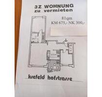 3 Zimmer Wohnung 675€ - 675,00 EUR Kaltmiete, in Krefeld (PLZ: 47802) Hülser Berg