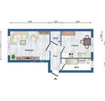 Renovierte 1 Zimmer Wohnung mit Einbauküche! - Galenbeck