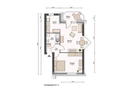 ERSTBEZUG: SANIERTE 2-RAUM DG WOHNUNG MIT BALKON & STELLPLATZ - Dresden Schönfeld-Weißig