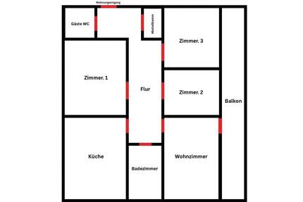 Tusche 4 Zimmerwohnung (1132€) gegen 3 Zimmer (Max 900€) - Münster Mitte-Süd