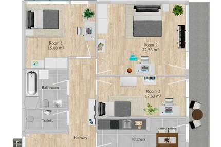 WG-Zimmer in München 950,00 € 15 m²