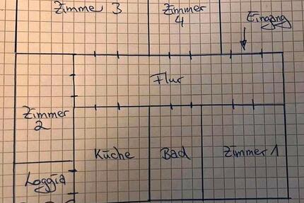 4 Zimmer Wohnung 01097 Dresden 82m2 ab sofort oder 1. Mai