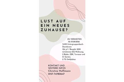 4,5 Zimmer Mietwohnung in 74199 Untergruppenbach-Donnbronn - Bretten