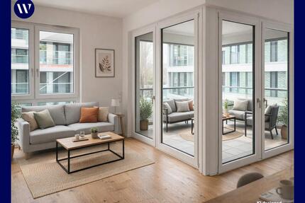 Neubaukomfort: 2 Zimmer mit Glaswand-Loggia, kompakter Schnitt, Einbauküche, Walk-In-Dusche, Aufzug - Hannover Döhren-Wülfel
