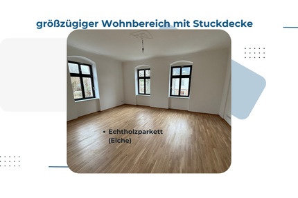 ++ gehobener ERSTBEZUG (WE06) 4 Zimmer großer Balkon Parkettboden ++ - Wittgensdorf