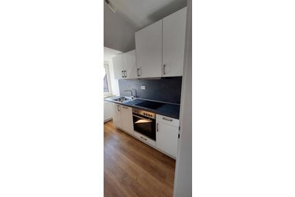 Helle 3 Zimmer DG-Wohnung Rheine, Küche - Terrasse - Tierhaltung
