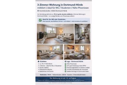 3-Zimmer-Wohnung in Dortmund-Hörde | ideal für WG Studenten