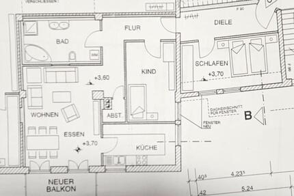 Helle 3 Zimmer Wohnung in Alterlangen mit Balkon