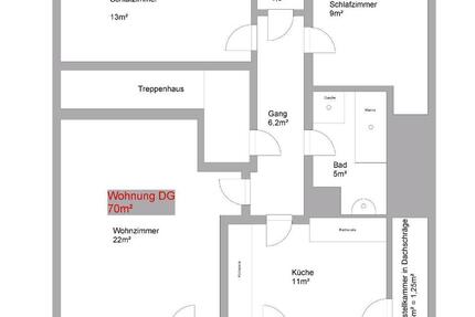 Dachgeschosswohung 3 Zimmer Nußdorf Nähe Traunstein Chiemsee