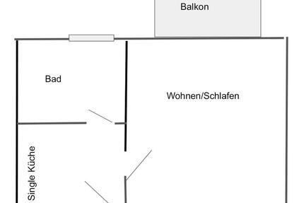 1 Zimmer Wohnung mit Balkon in Nürnberg ab 01.06. zu vermieten