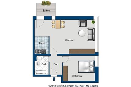 Helle moderne 2-Zimmer-Wohnung in Bockenheim (nähe Messe) - Frankfurt am Main