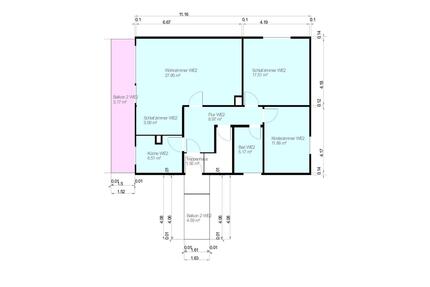 Frisch renovierte 3-Zimmer Wohnung mit 86 m2 in ruhiger Lage - Würzburg Dürrbachau