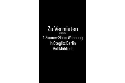 Wohnung in Steglitz - 1.000,00&nbsp;EUR Kaltmiete, ca.&nbsp; 25,00&nbsp;m&sup2; in Berlin (PLZ: 10715) Charlottenburg-Wilmersdorf