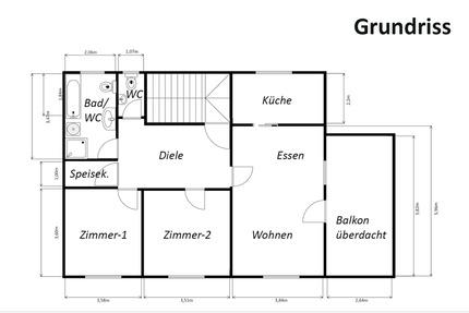 3 Zimmer Wohnung mit großem Balkon - Sulzbach an der Murr