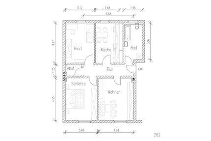 3-Raum-Wohnung plus separates Zimmer im 4.OG, Wiesenstraße - Eisenach