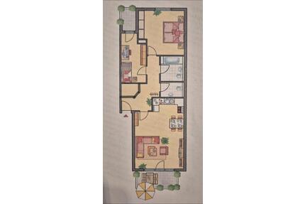 3-Zimmer Wohnung in Eggenstein - 850,00&nbsp;EUR Kaltmiete, ca.&nbsp; 75,00&nbsp;m&sup2; in Eggenstein-Leopoldshafen (PLZ: 76344)