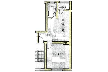Gepflegte 1,5 Raum Wohnung - 528,00&nbsp;EUR Kaltmiete, ca.&nbsp; 44,03&nbsp;m&sup2; in Düsseldorf (PLZ: 40470) Stadtbezirk 6