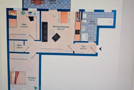 Nachmieter für 3 Zimmer Whg, Balkon, Schloßchemnitz, Klinikum, TG