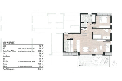 3,5 Zimmer DG-Wohnung mit Ausblick - Waldachtal