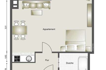 Wohnen auf Zeit in Bonn 950,00 €