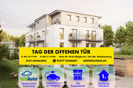 *** NEUBAU 2 Zimmer * ECO 2.0 * Wärmepumpe * Kühlung * Stellplatz 062026 *** - Markkleeberg