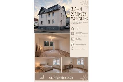 Renovierte 3,5 Zimmer Erdgeschosswohnung in Friedberg mit Garten - Friedberg (Hessen)