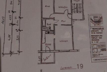 Charmante 3-Zimmer-Wohnung mit Balkon und saniertem Badezimmer - Rostock Alt Bartelsdorf