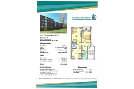 attraktive 3-Zimmer Wohnung - sofort Verfügbar - Kaltenkirchen