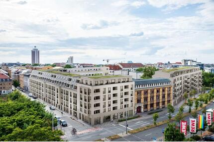 Neubau! Stilvolle 2-Zimmer-Penthousewohnung mit Terrasse & Einbauküche im Zentrum-Ost - Leipzig Mitte