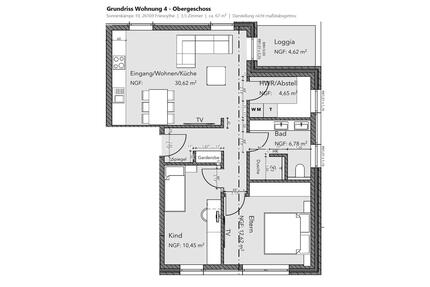 Moderne 3,5 Zimmer Wohnung im Obergeschoss - Friesoythe