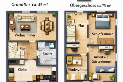 4 Zimmer Maisonett Wohnung + Garage ab 1.April - Herne Sodingen