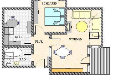 Zwei Zimmer Dachgeschoss Wohnung Radeburg