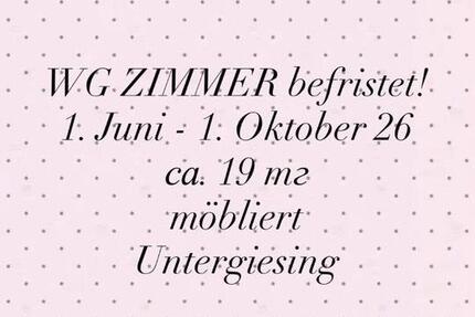 WG Zimmer befristet München - 520,00&nbsp;EUR Kaltmiete, ca.&nbsp; 19,00&nbsp;m&sup2; in München (PLZ: 81476) Thalkirchen-Obersendling-Forstenried-Fürstenried-S