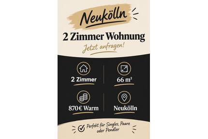 2 Zimmer Wohnung 66 m2 Neukölln - Berlin