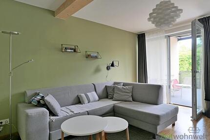 (EF0856_M) Erfurt: Altstadt, neu möblierte City-Wohnung mit ruhigem Schlafzimmer und Balkon, WLAN und Reinigungsservice