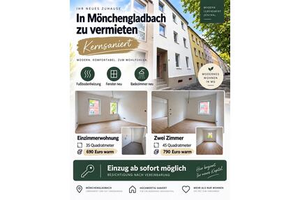1 & 2 Zimmer Wohnung in Mönchengladbach zu vermieten
