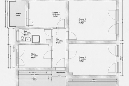 Helle 3 Zimmer Wohnung mit Balkon in zentraler Lage - Braunschweig