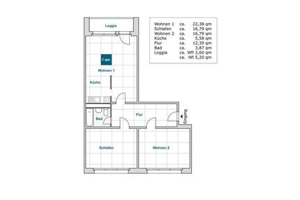 3 Zimmer Mietwohnung - 981,00&nbsp;EUR Kaltmiete, ca.&nbsp; 80,00&nbsp;m&sup2; in Dresden (PLZ: 01307) Altstadt
