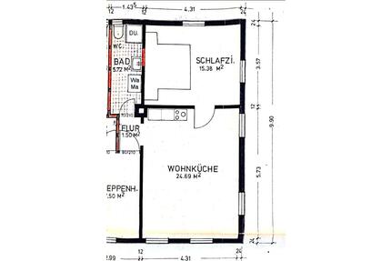 zu vermieten: 2-Zimmer Wohnung 47 qm - Scheidegg