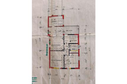 3 Zimmer Wohnung, 1. Stock, 75 qm. Großer Balkon, EBK - Aschaffenburg Gailbach