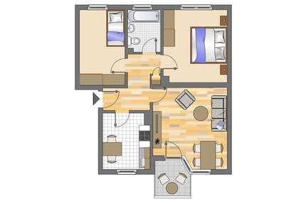Wohnung zum Mieten in Gelsenkirchen 429,00 € 60 m²