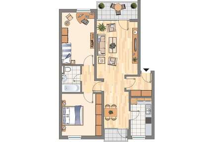 Wohnung zum Mieten in Dortmund 577,00 € 70 m²